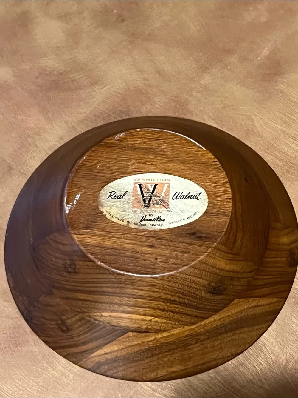 Vermillion Vintage Walnut 6 Piece Salad Bowl Set - Rich Brown